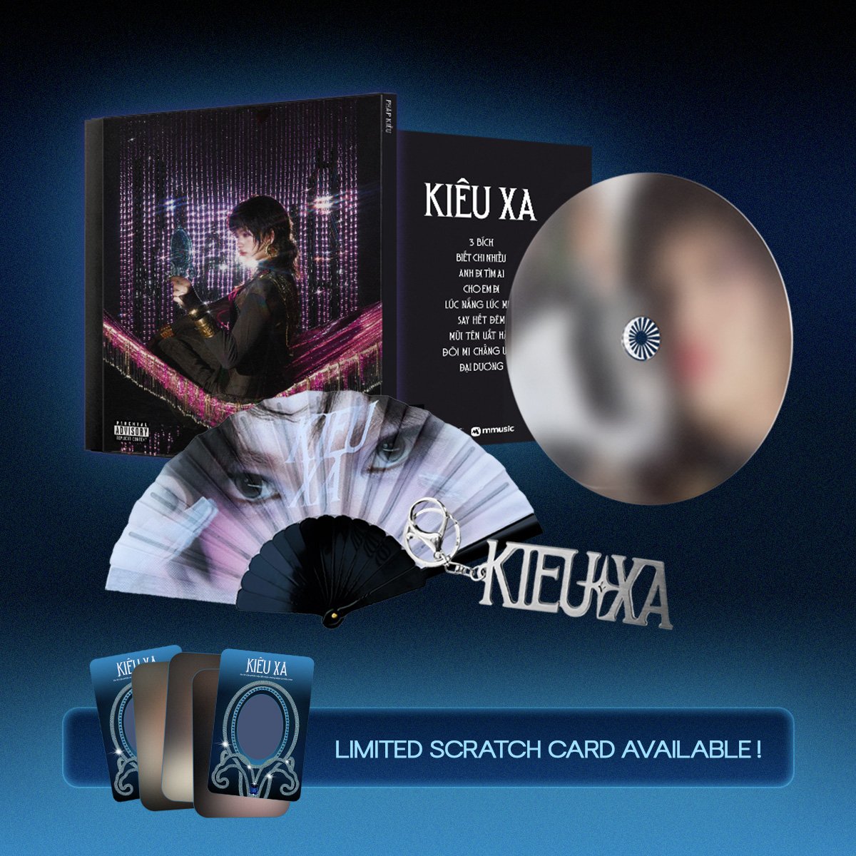 [COMBO] Quạt & Móc Khoá & Album KIÊU XA - Standard Version (Đĩa CD)